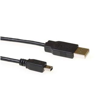 ACT USB2 Kabel A-MiniB -  3,0 m A-MiniB5 USB Kabel Sort